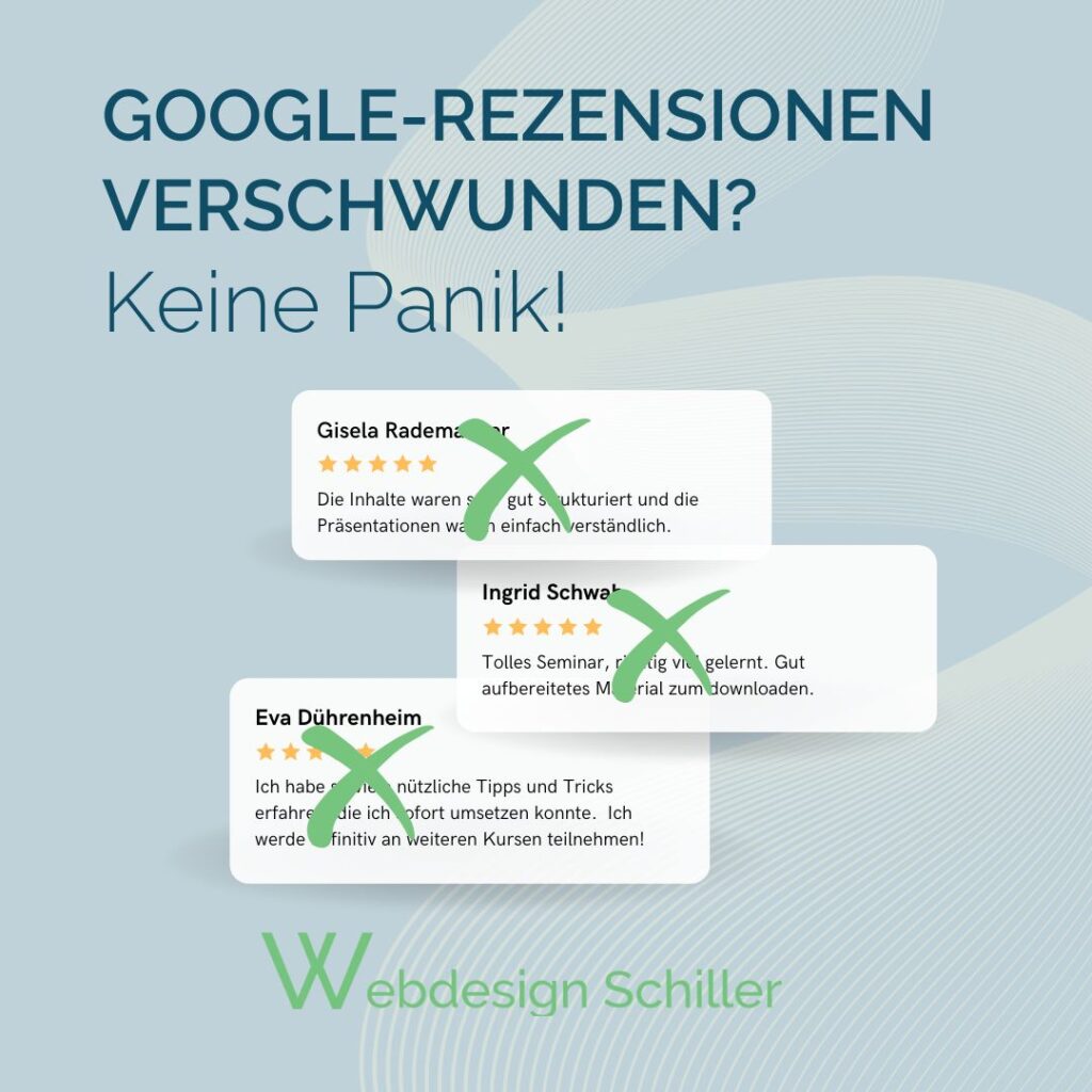 Beitragbild Google Rezensionen verschwunden? Was Sie jetzt wissen müssen!