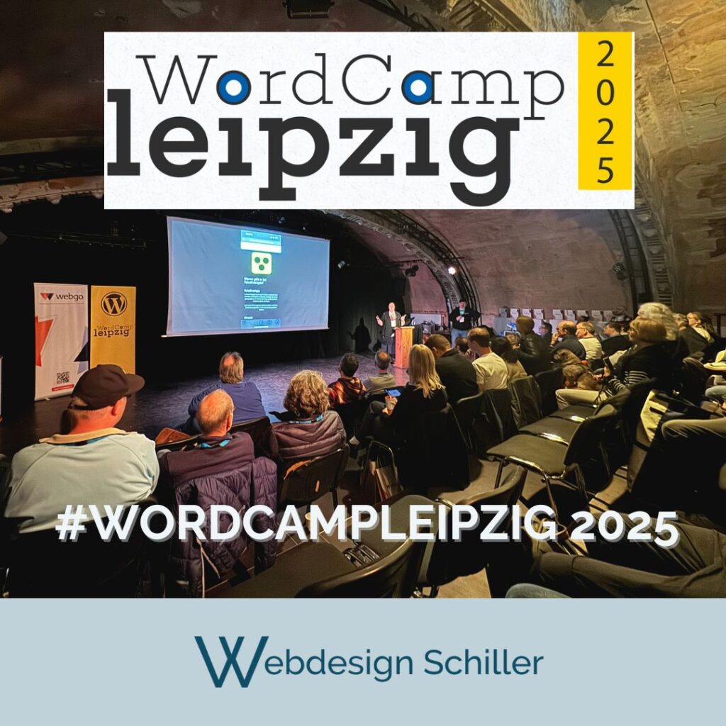 Beitragsbild Webdesign Schiller beim WordCamp Leipzig 2025